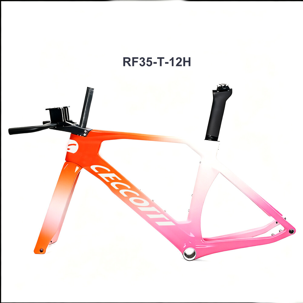 TT01 CECCOTTI TIME TRAIL CARBON BICYCLE FRAMEST142*12 ,T47 Thread BB