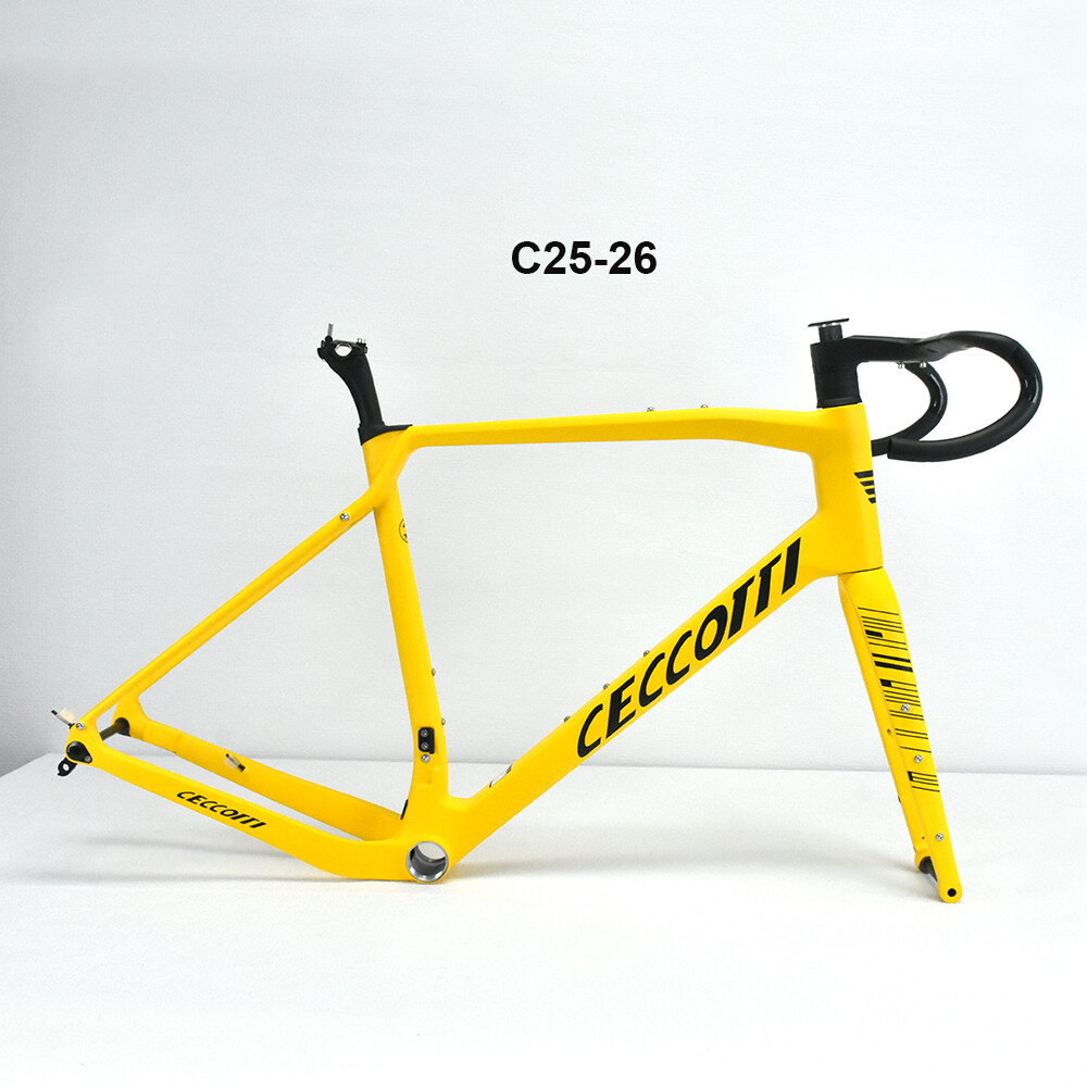 DC025  CECCOTTI GRAVEL TORAY CARBON BICYCLE FRAMESET DISC 142*12 47mm Tire