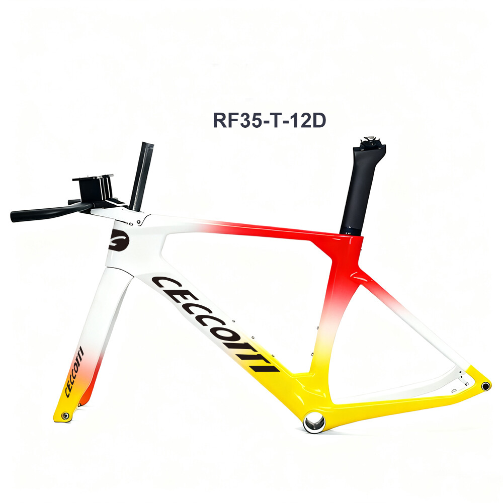 TT01 CECCOTTI TIME TRAIL CARBON BICYCLE FRAMEST142*12 ,T47 Thread BB