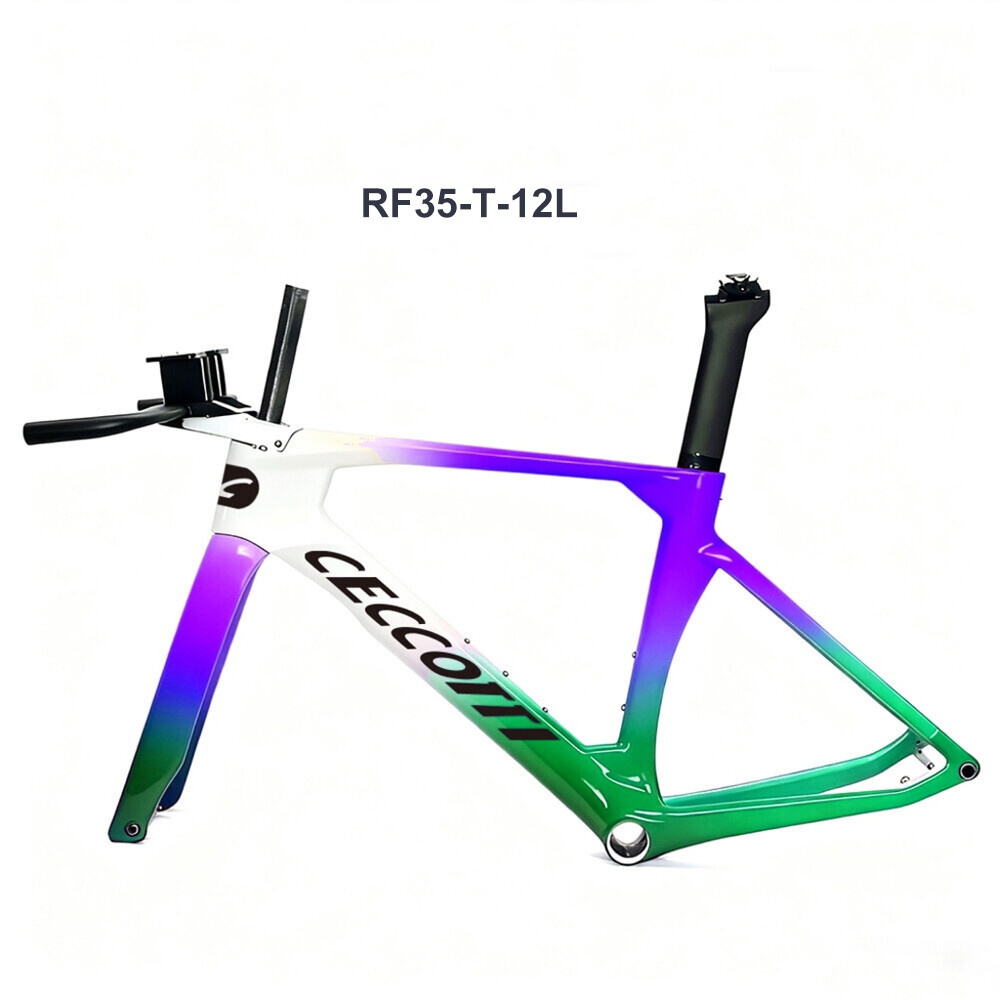 TT01 CECCOTTI TIME TRAIL CARBON BICYCLE FRAMEST142*12 ,T47 Thread BB