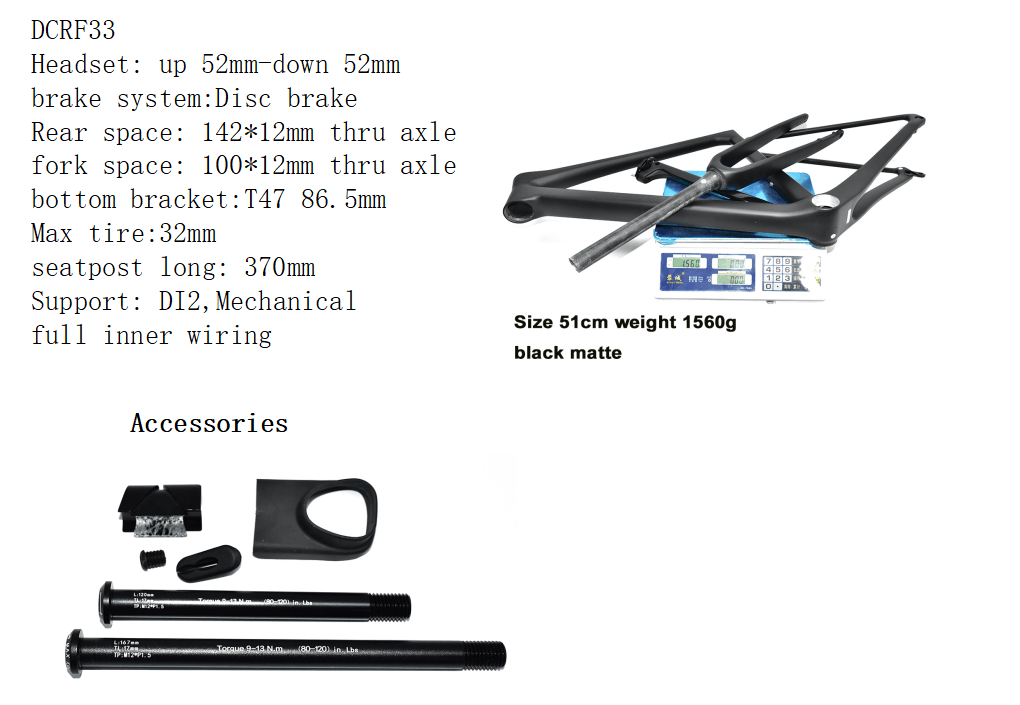 DC033 CECCOTTI ALL -AROUND DISC 142*12 CARBON BICYCLE CARBON FRAMEST