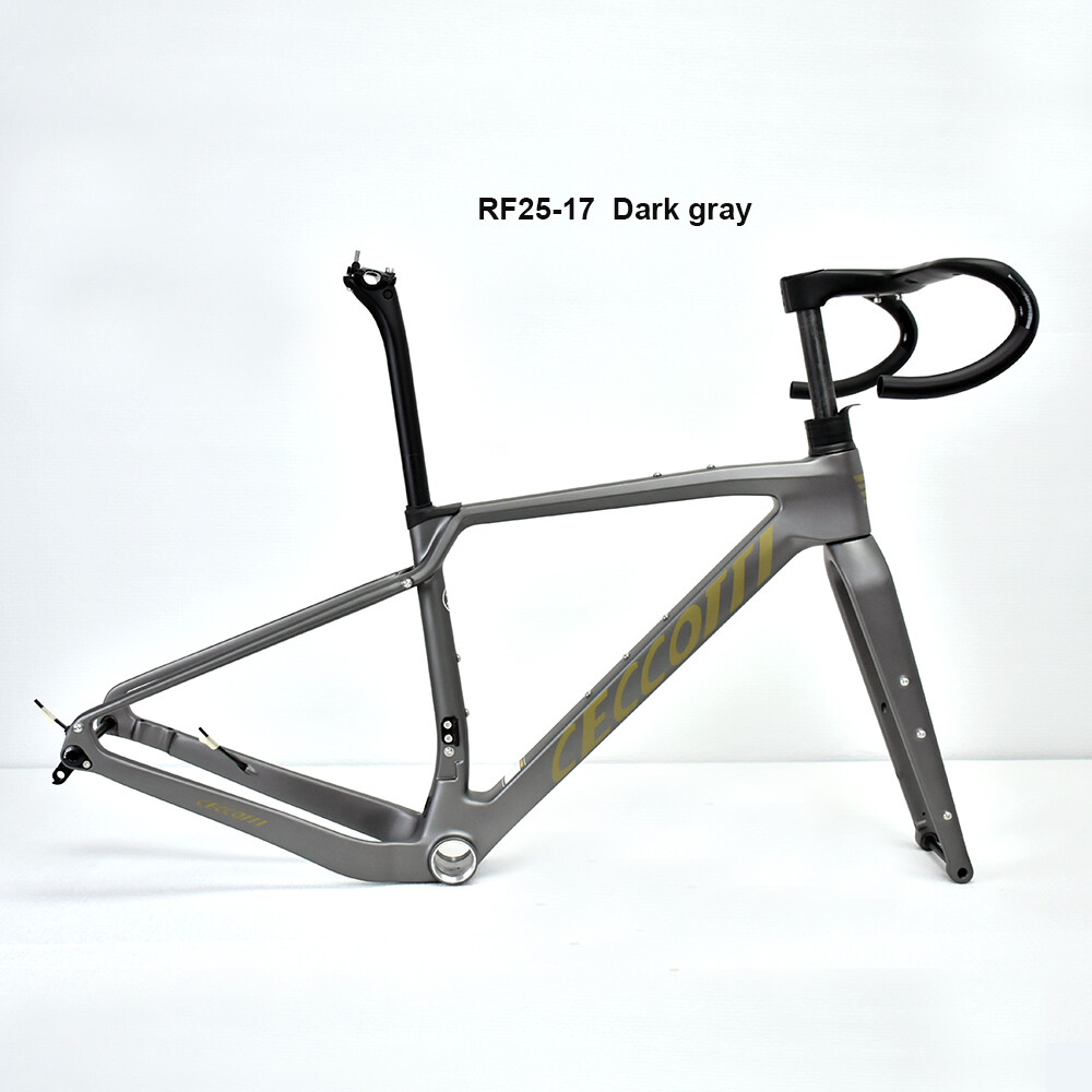 DC025  CECCOTTI GRAVEL TORAY CARBON BICYCLE FRAMESET DISC 142*12 47mm Tire