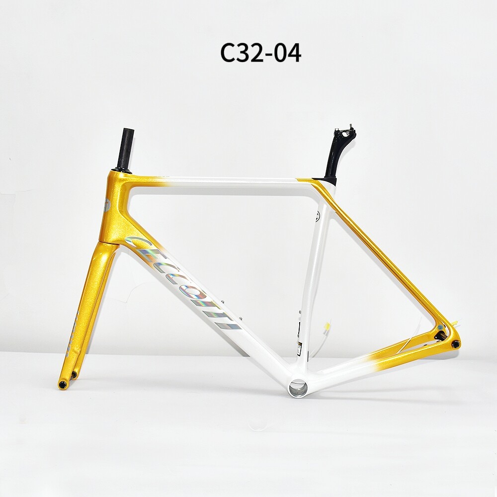 DC032 CECCOTTI CLIMBING CARBON BICYCLE FRAMEST DISC 142*12 T47