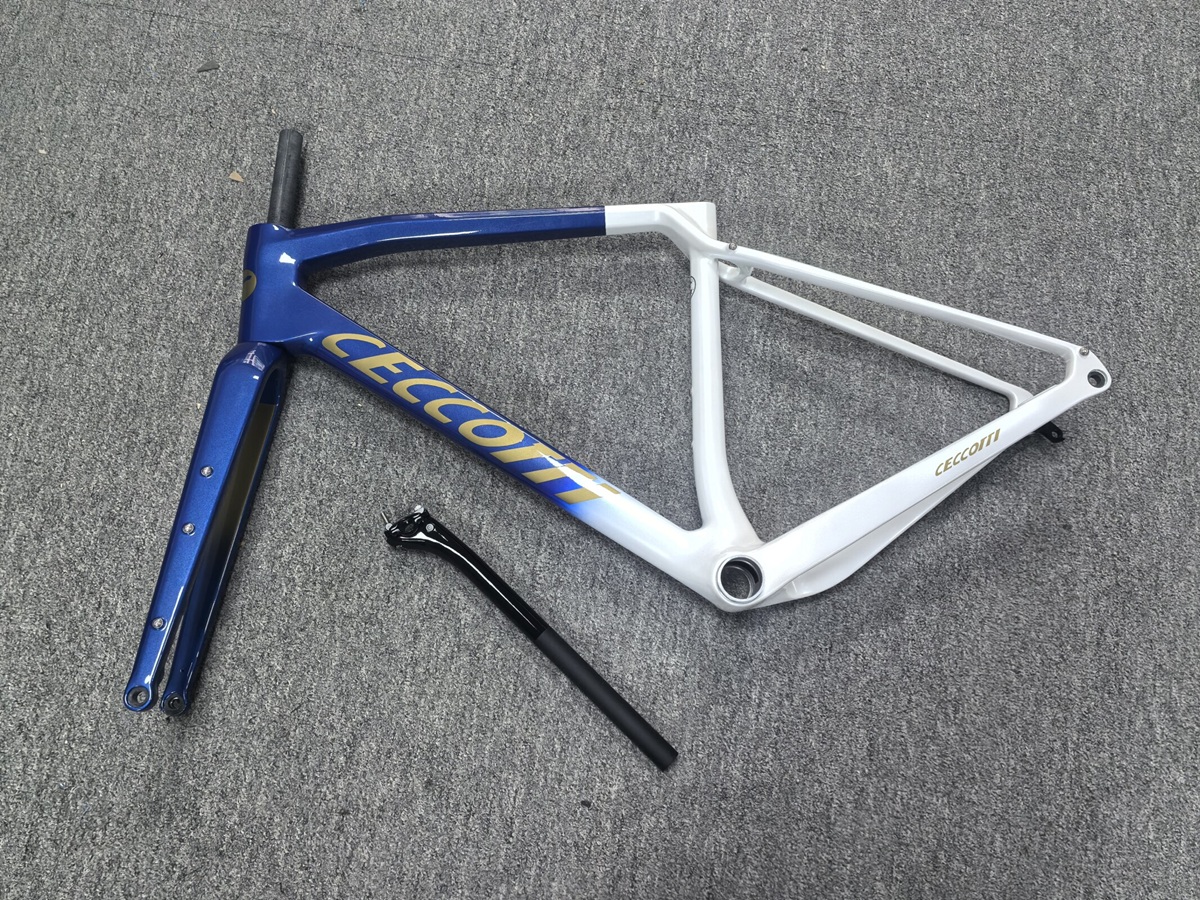 DC025  CECCOTTI GRAVEL TORAY CARBON BICYCLE FRAMESET DISC 142*12 47mm Tire