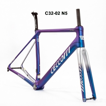 DC032 CECCOTTI CLIMBING CARBON BICYCLE FRAMESET DISC 142*12 T47