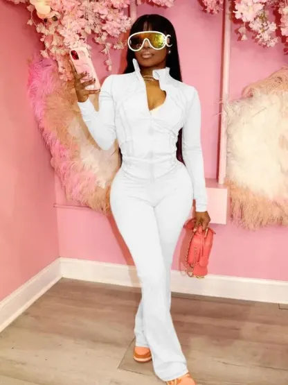 FINAL DAY CLEARANCE – Below Cost | Women’s Casual Sporty Two-Piece Set | Zip-Up Long Sleeve | Once Gone, No Restock