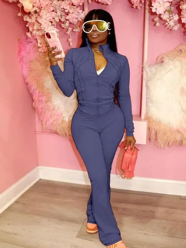 FINAL DAY CLEARANCE – Below Cost | Women’s Casual Sporty Two-Piece Set | Zip-Up Long Sleeve | Once Gone, No Restock