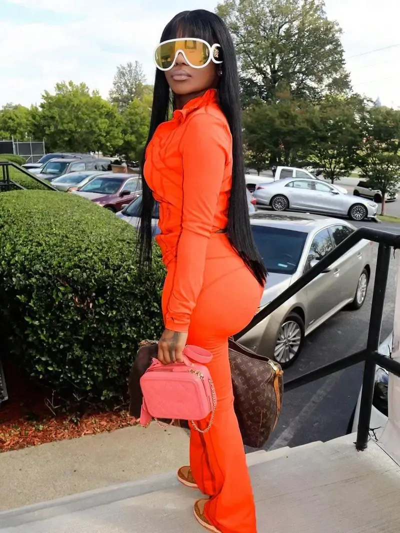 FINAL DAY CLEARANCE – Below Cost | Women’s Casual Sporty Two-Piece Set | Zip-Up Long Sleeve | Once Gone, No Restock