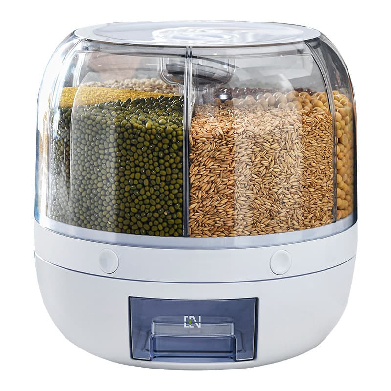 Rotating Multi-Grid Rice Barrel - Airtight Insect & Moisture Proof