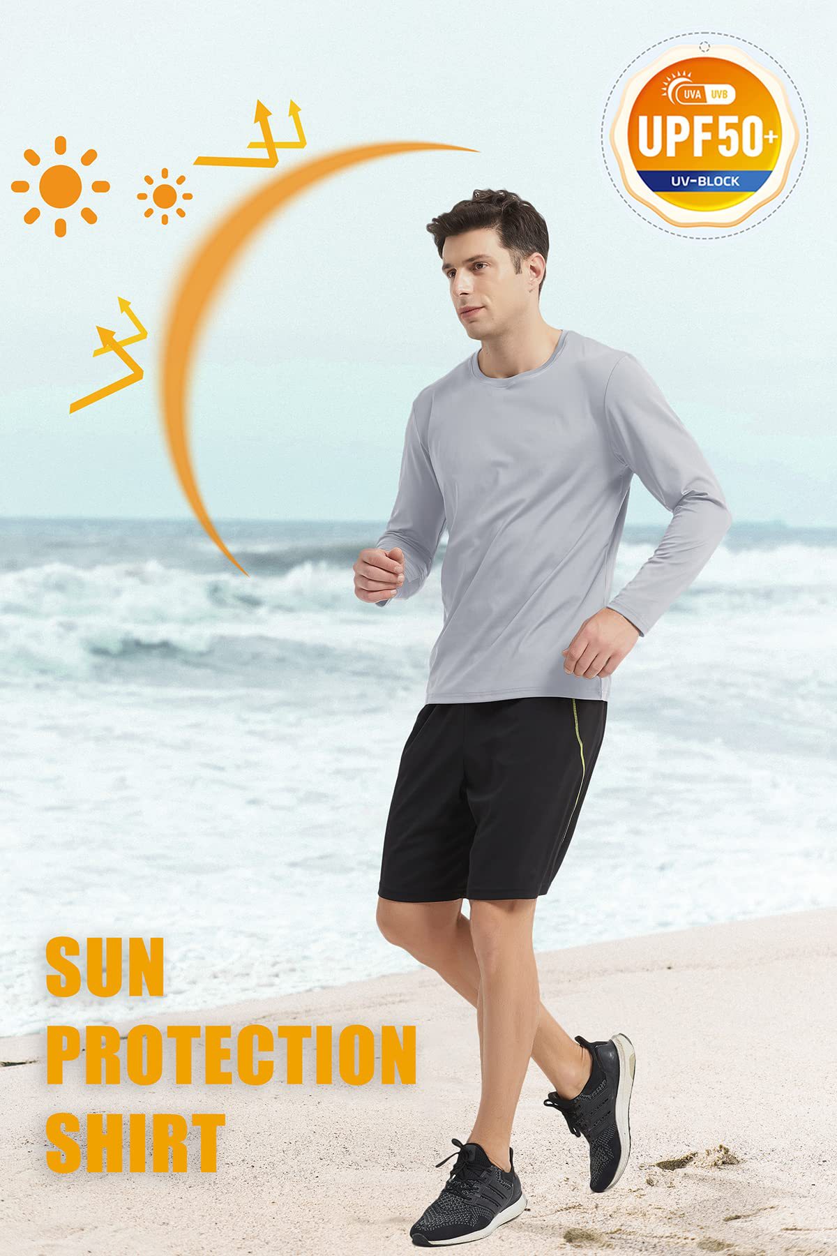 2025 Spring/Summer Men’s Long Sleeve Quick-Dry Sports T-Shirt