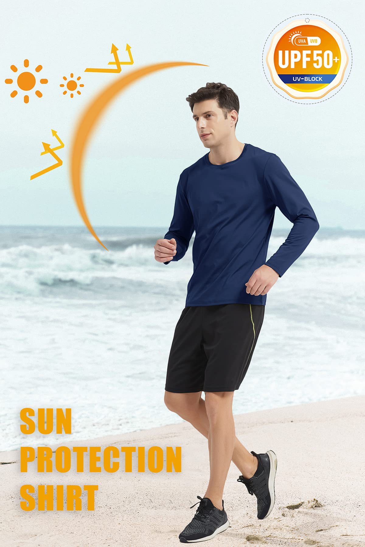 2025 Spring/Summer Men’s Long Sleeve Quick-Dry Sports T-Shirt