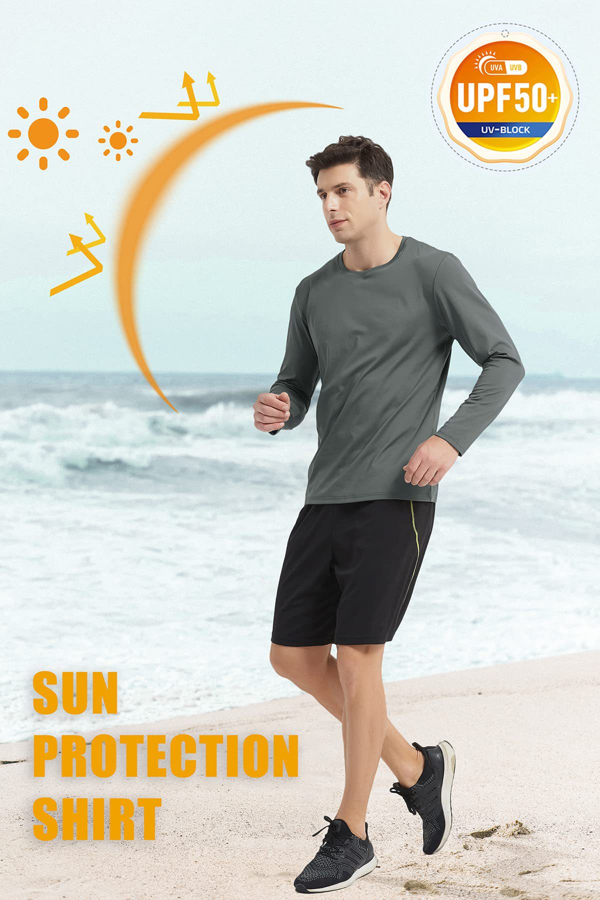 2025 Spring/Summer Men’s Long Sleeve Quick-Dry Sports T-Shirt