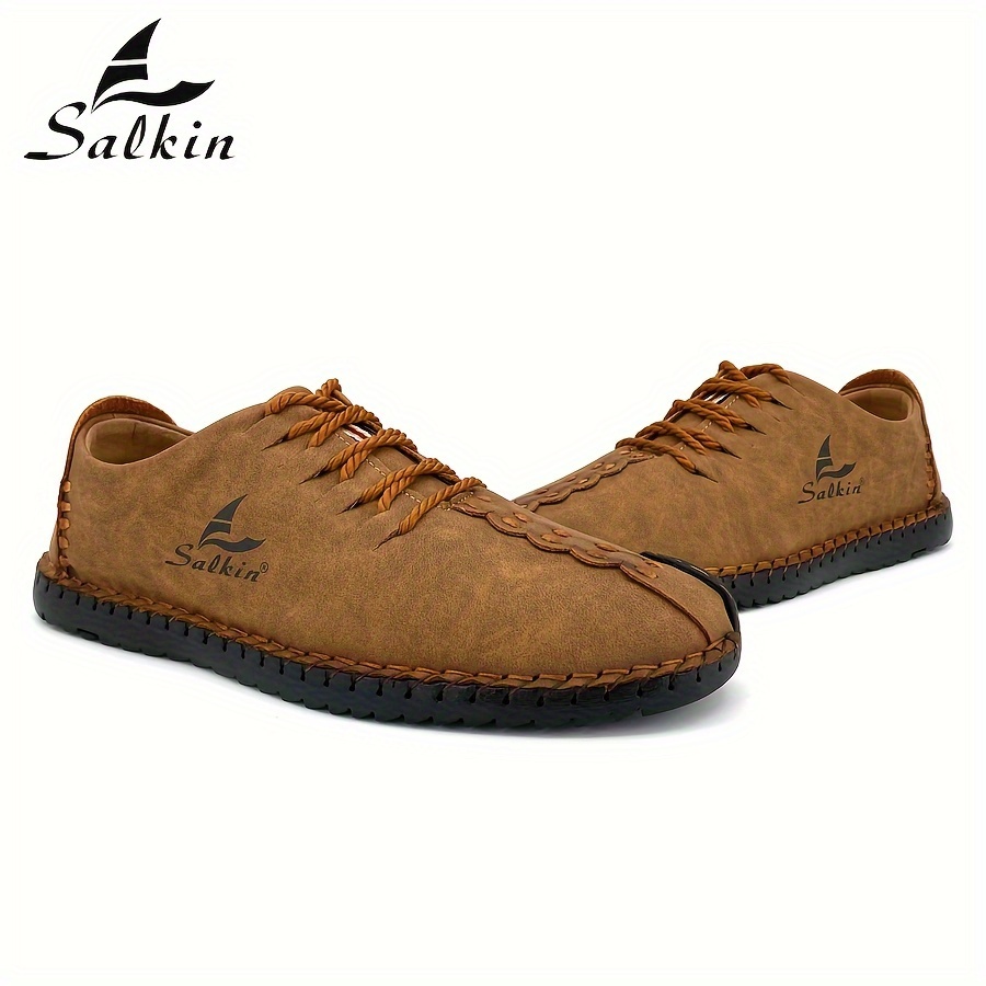 🔥Baskets rétro pour hommes faites main - Chaussures lacées confortables et antidérapantes pour les activités extérieures et décontractées