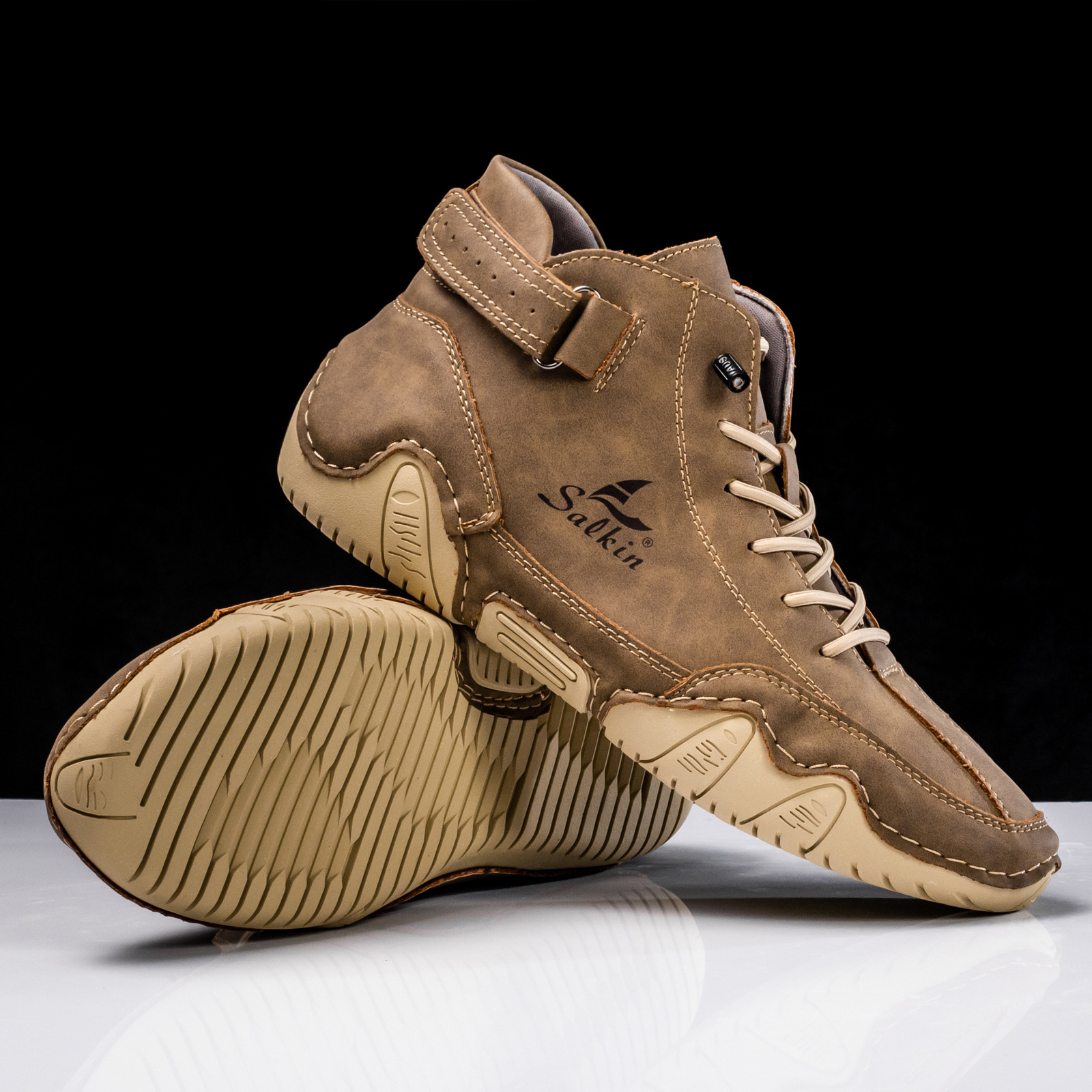Chaussures de marche montantes imperméables Octopus pour hommes, à pied large