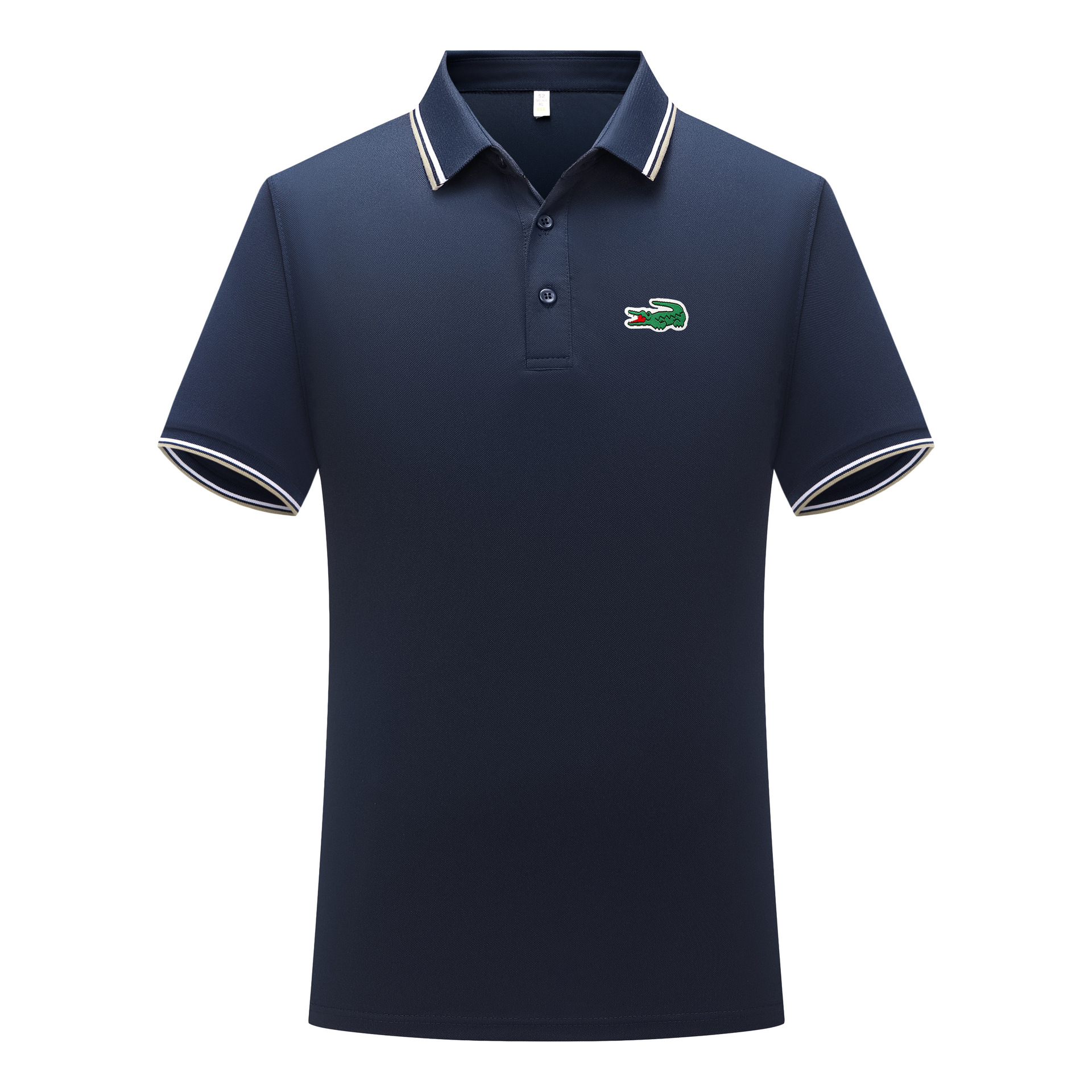 Broderie crocodile – Polo homme estival, élégant et décontracté pour les affaires