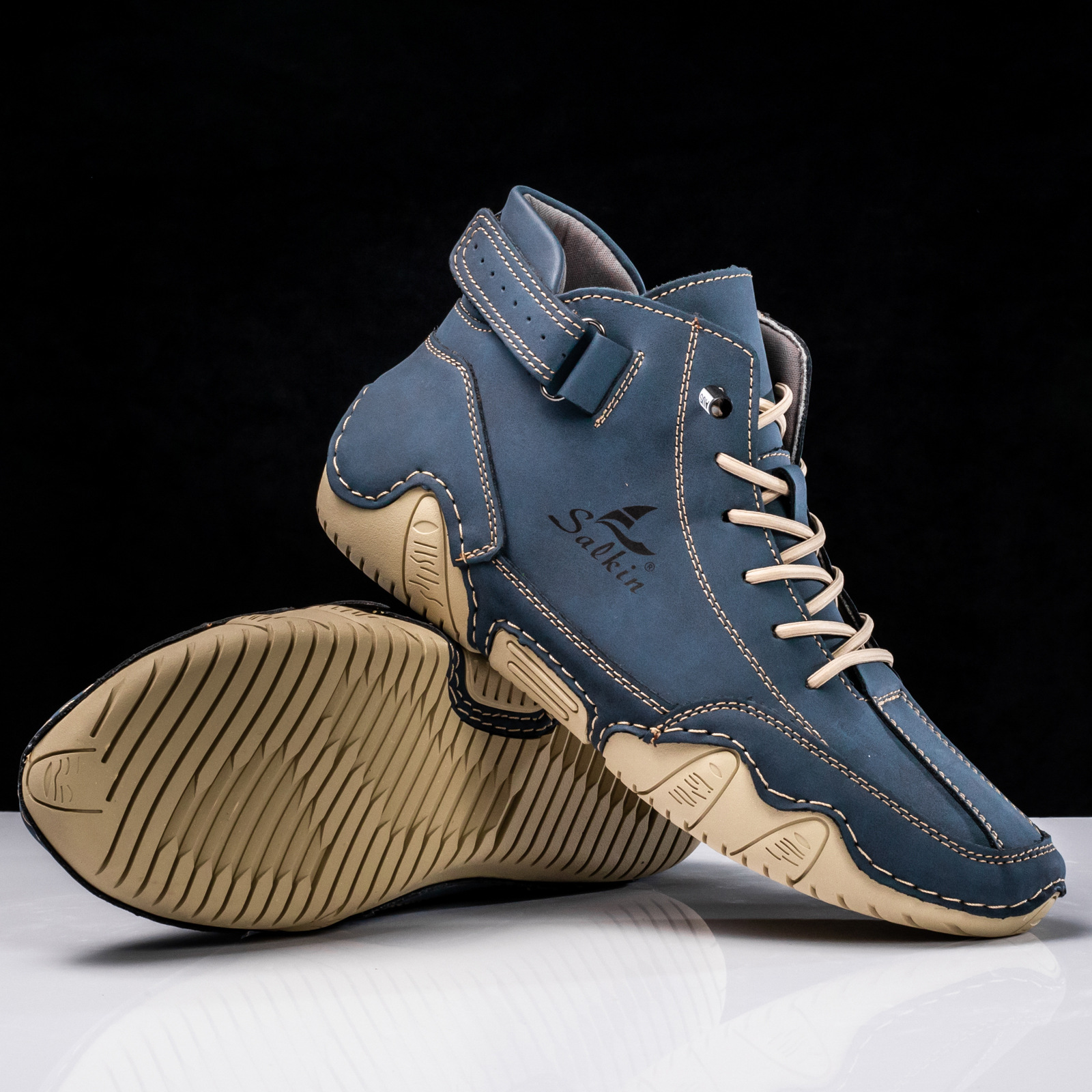 Chaussures de marche montantes imperméables Octopus pour hommes, à pied large