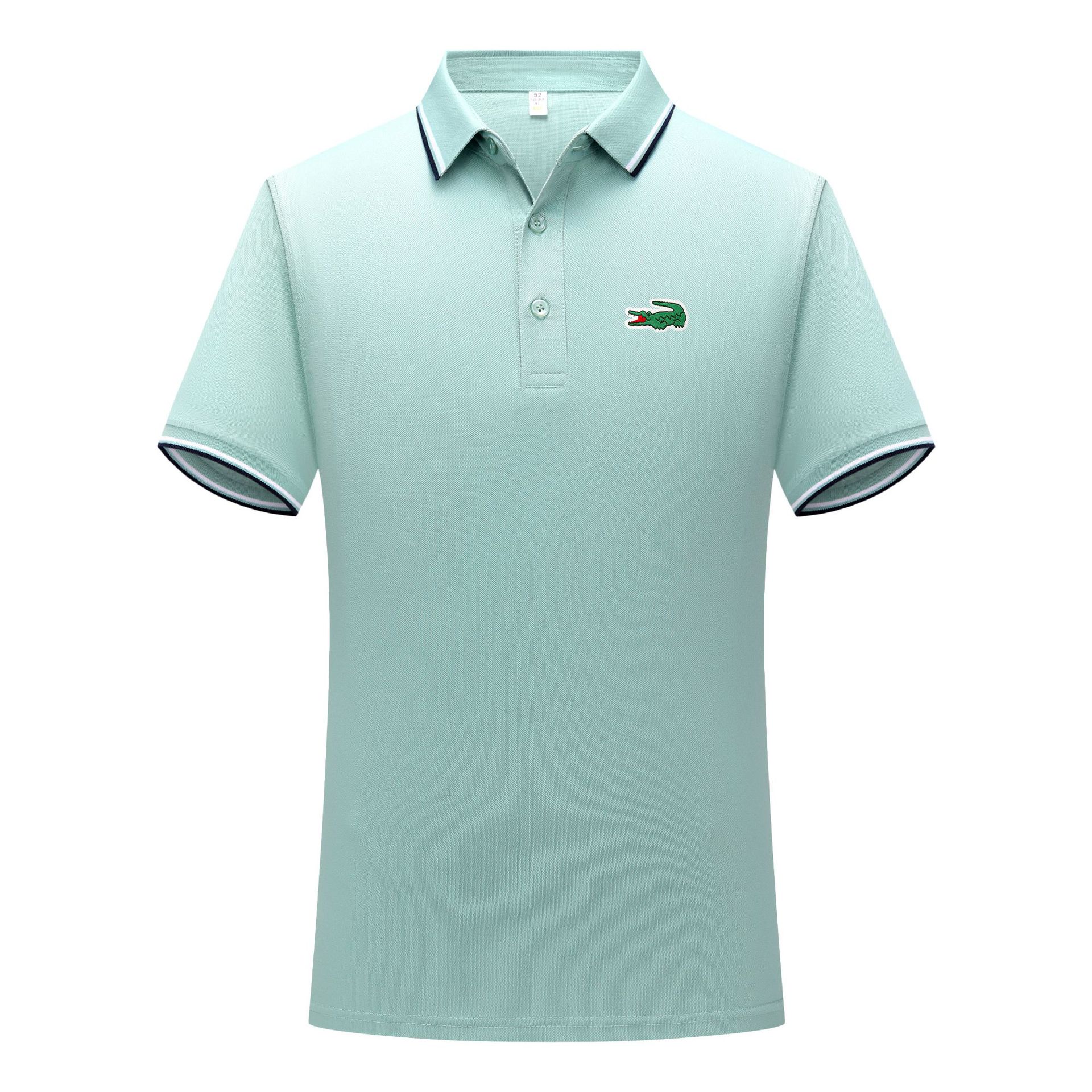 Broderie crocodile – Polo homme estival, élégant et décontracté pour les affaires
