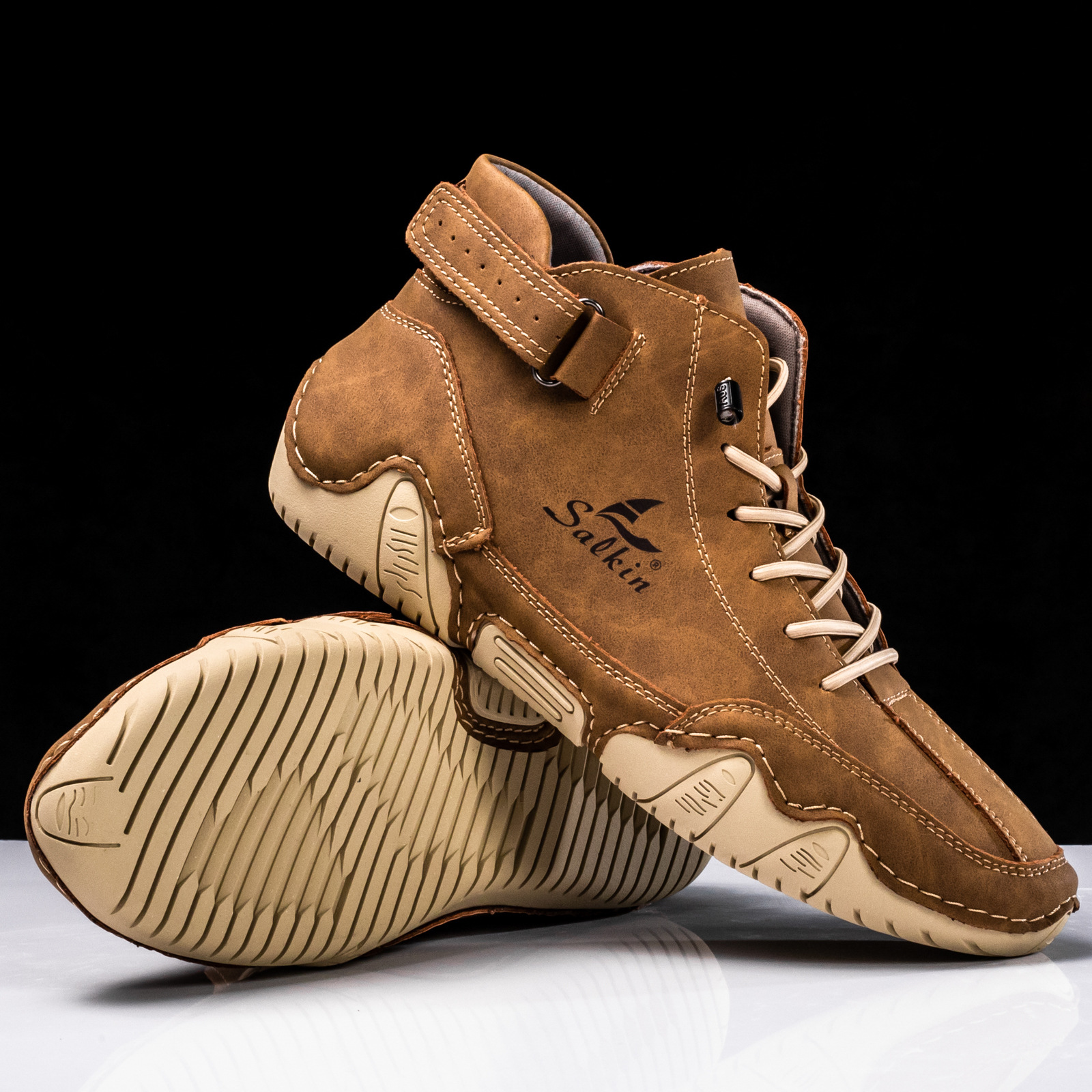 Chaussures de marche montantes imperméables Octopus pour hommes, à pied large