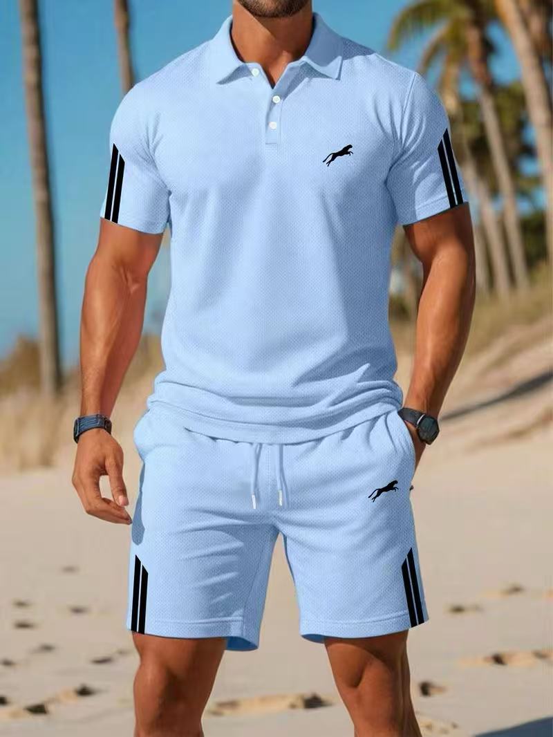 ⏰ Dernier jour : 50 % de réduction ! 🔥 – Ensemble sport 2 pièces pour homme : t-shirt à manches courtes et short à séchage rapide