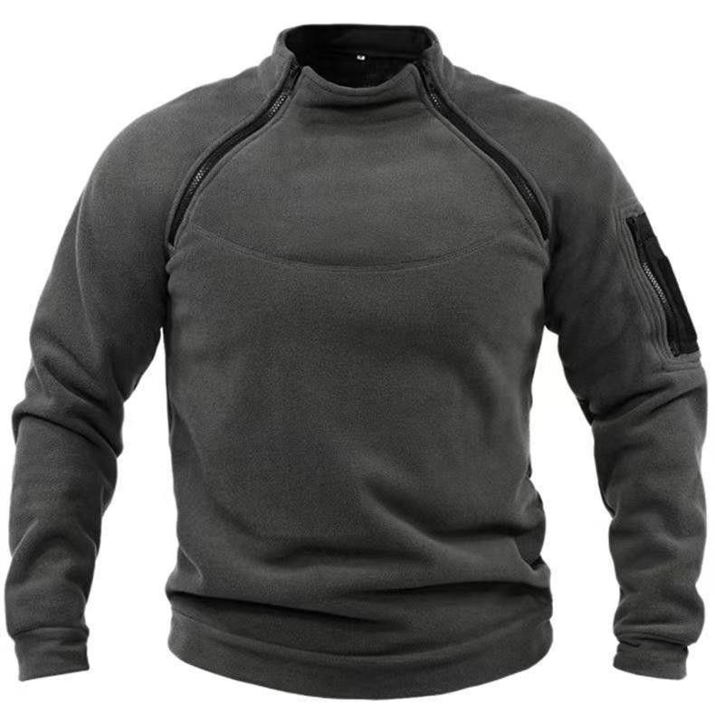 Sweatshirt en polaire chaud et confortable pour l'automne-hiver, coupe ample, unisexe, pour activités extérieures