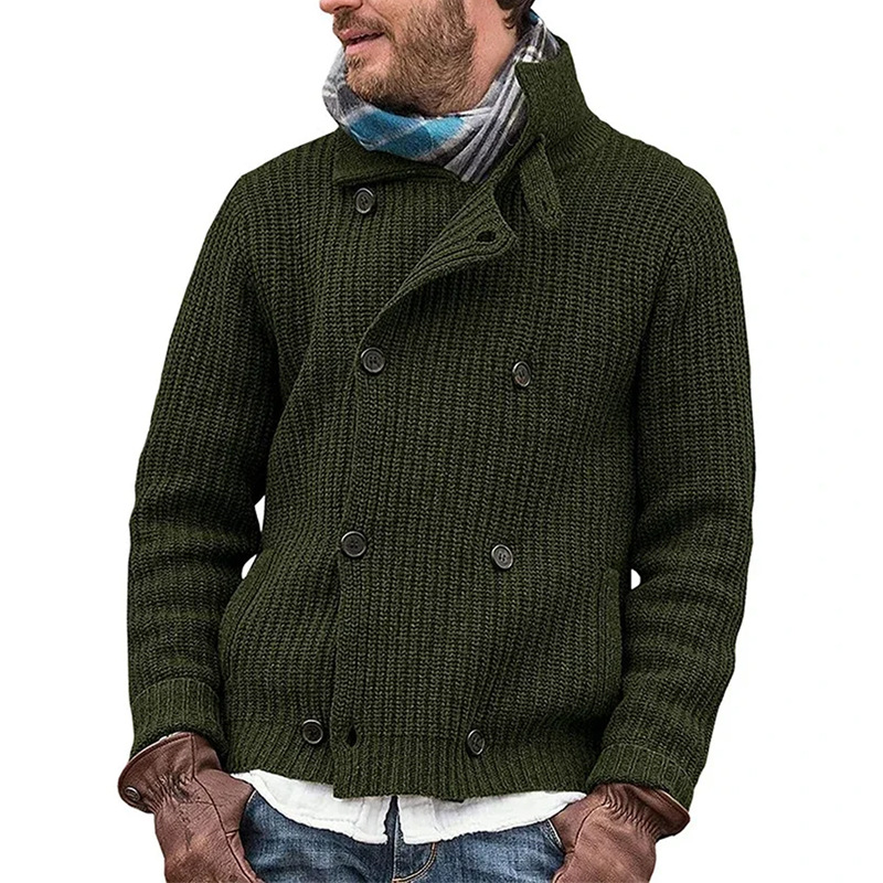 Nouvelle Cardigan Tricoté Épais au Style Britannique, Simple et Élégant