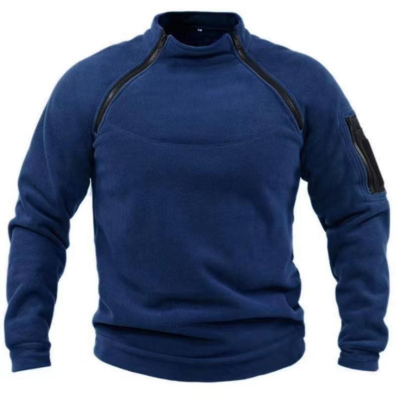 Sweatshirt en polaire chaud et confortable pour l'automne-hiver, coupe ample, unisexe, pour activités extérieures