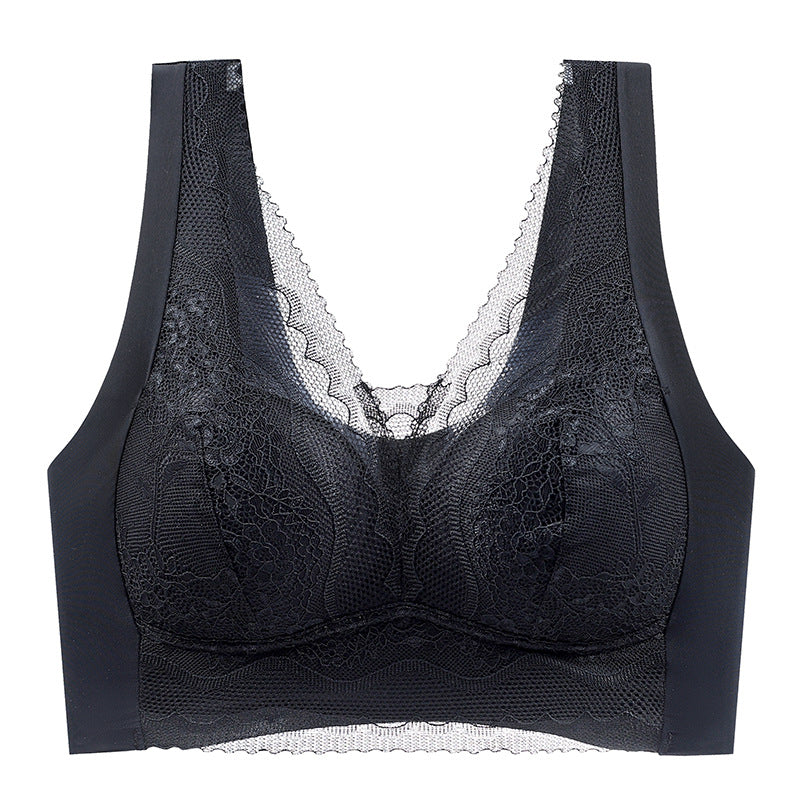 Soutien-gorge en dentelle sans couture et anti-exposition
