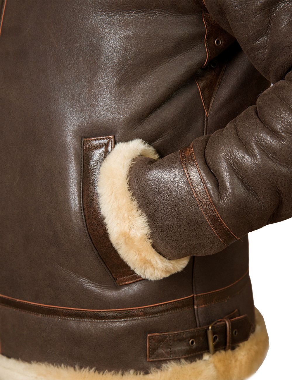 VESTE DE PILOTE EN LAINAGE B-3 AVEC CAPUCHE [LIVRAISON GRATUITE AUJOURD'HUI]