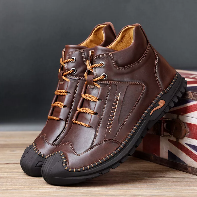 (🔥BLACK FRIDAY SALE - 70% OFF)-Stitched Hand-Sewn Cowhide Medical Shoes - Increase Muscle Relaxation