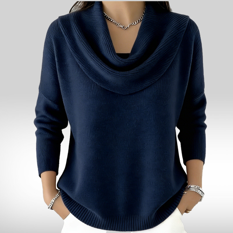 Last Day 70% Off - Elegant 80s Shawl Collar Solid Color Pullover Sweater Top