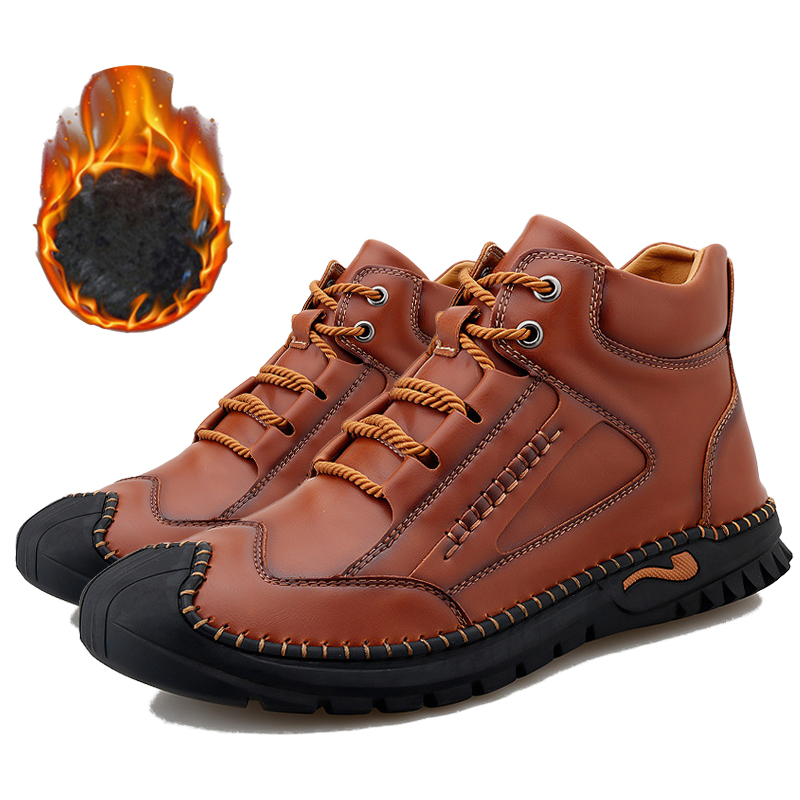 (🔥BLACK FRIDAY SALE - 70% OFF)-Stitched Hand-Sewn Cowhide Medical Shoes - Increase Muscle Relaxation