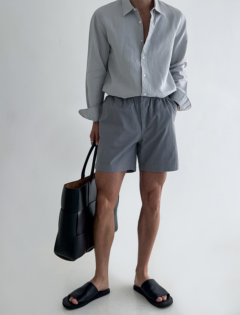 Chemise en lin unie simple pour l'été