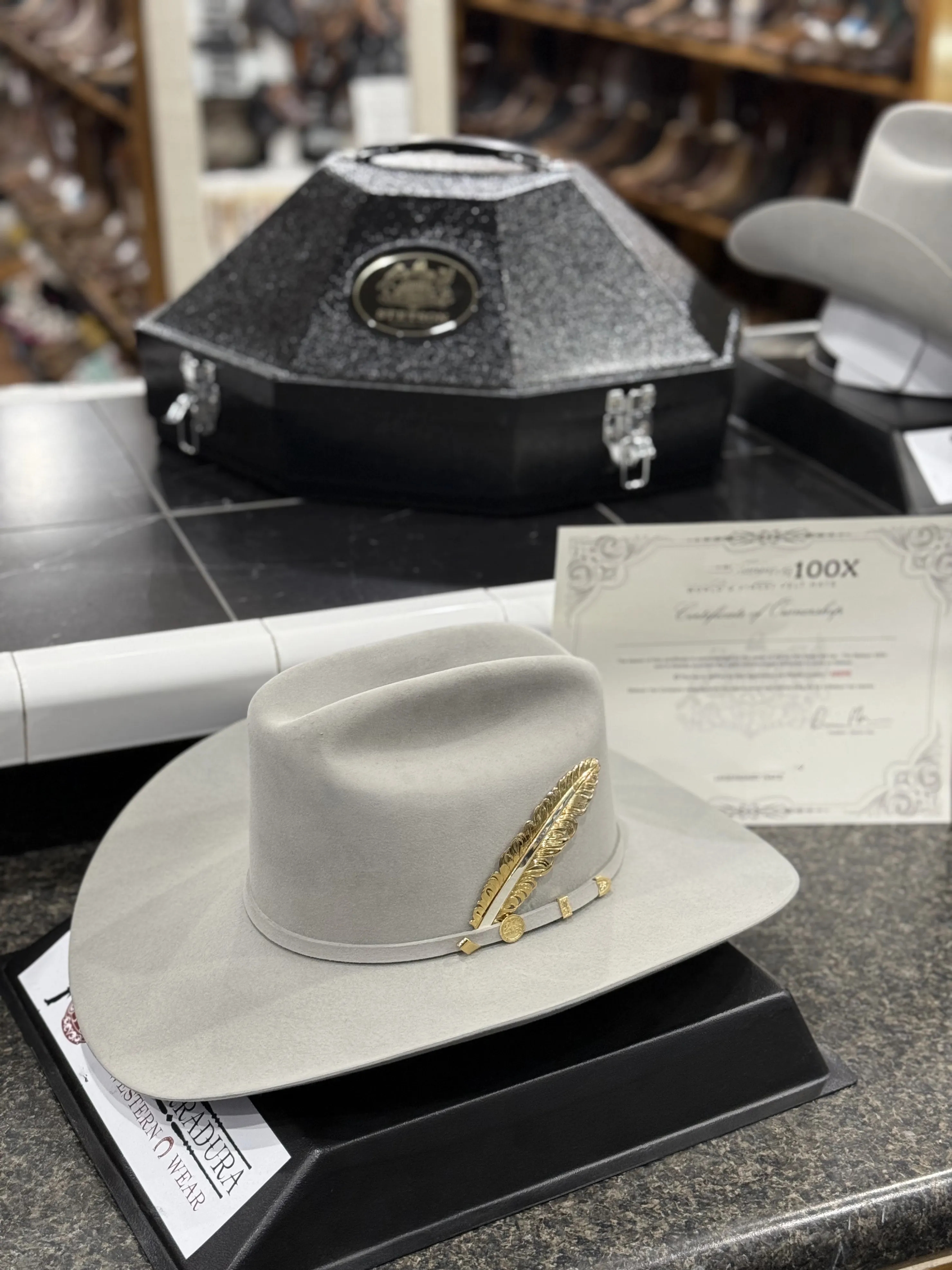 Cowboy Hat 100x Président Mist Grey Copa Chica