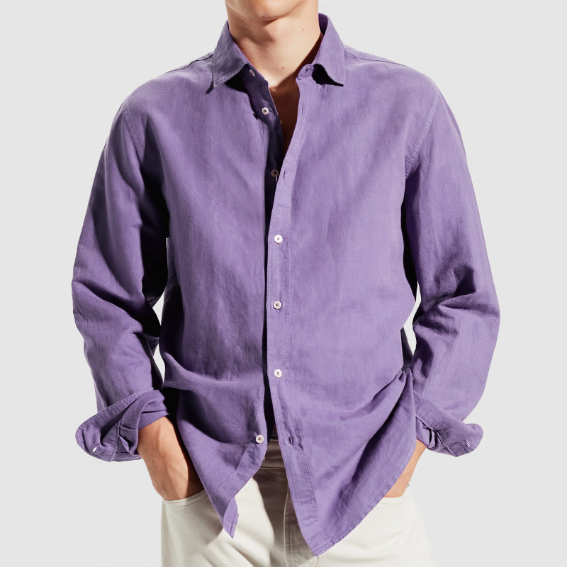 Chemise Décontractée Pour Homme, Coupe Régulière, En Coton Doux