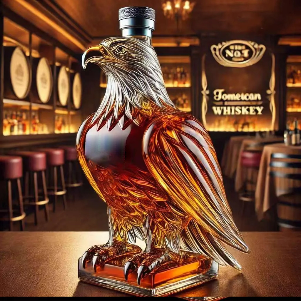 Bouteille de whisky en forme d’aigle