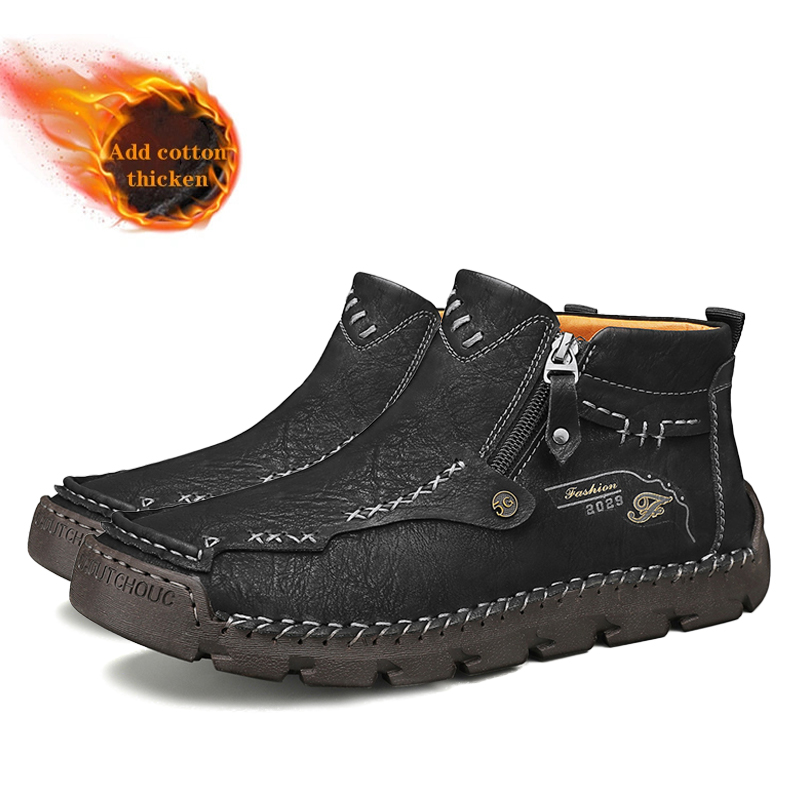 (🔥BLACK FRIDAY SALE - 70% OFF)Men's Casual Handmade Leather Boots - Prevent Foot Diseases