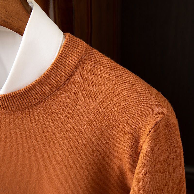 Pull en cachemire à manches longues pour homme