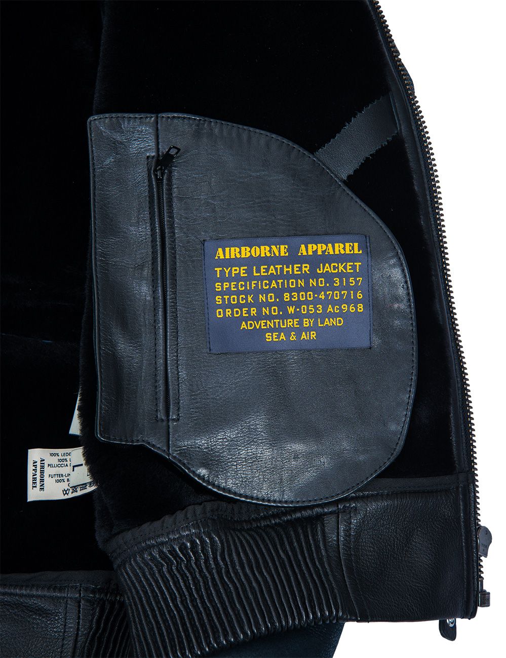 50% DE RÉDUCTION - VESTE DE VOL B-15 FAST EAGLE EN CUIR DE MOUTON BLEU MARINE [ÉPUISÉ]