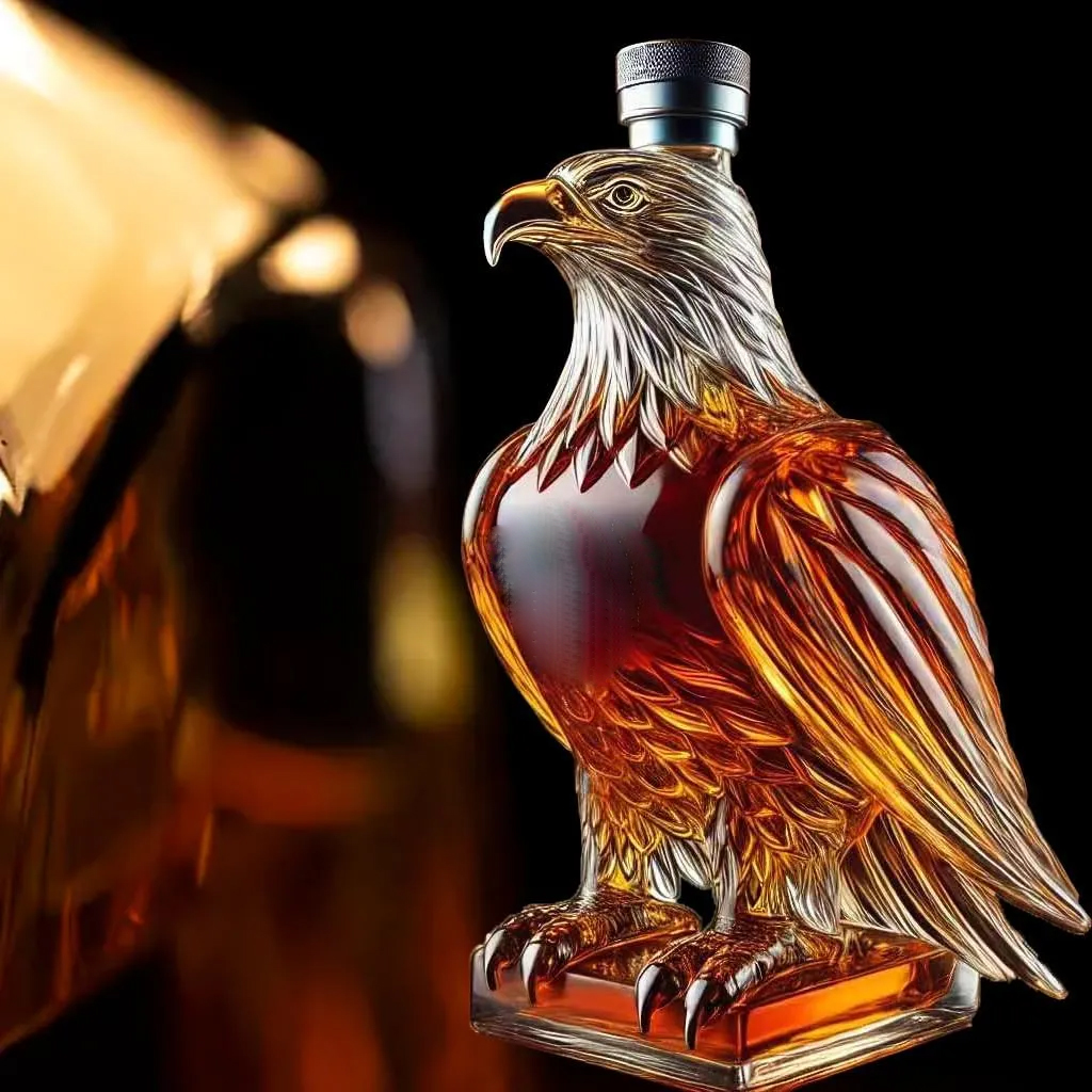 Bouteille de whisky en forme d’aigle