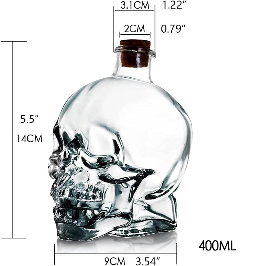 ✨DERNIER JOUR : -49 %🔥 – 🎁Bouteille de whisky amusante en forme de crâne