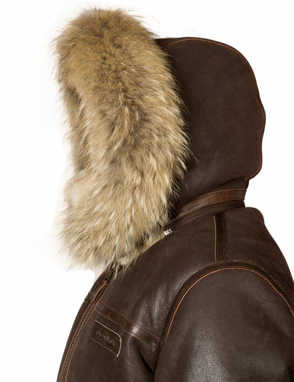 VESTE DE PILOTE EN LAINAGE B-3 AVEC CAPUCHE [LIVRAISON GRATUITE AUJOURD'HUI]