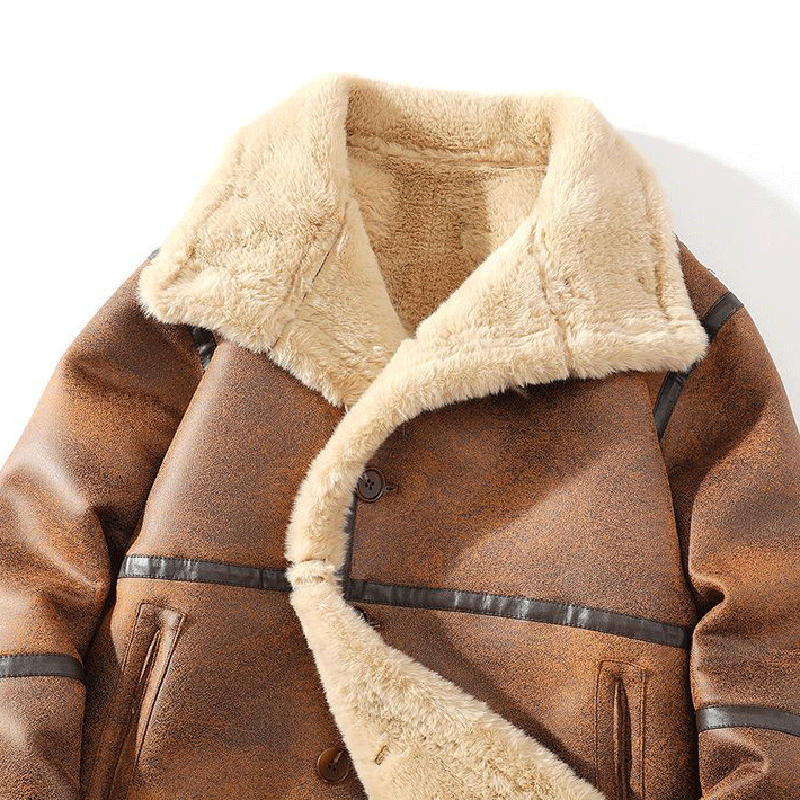 Veste en Cuir de Mouton pour Homme