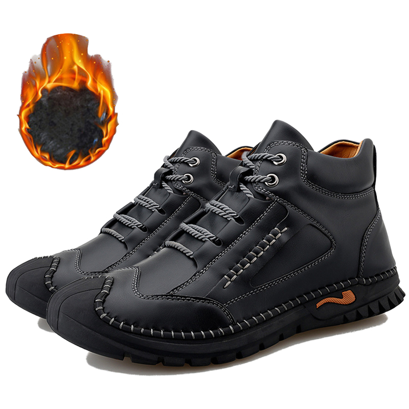 (🔥BLACK FRIDAY SALE - 70% OFF)-Stitched Hand-Sewn Cowhide Medical Shoes - Increase Muscle Relaxation