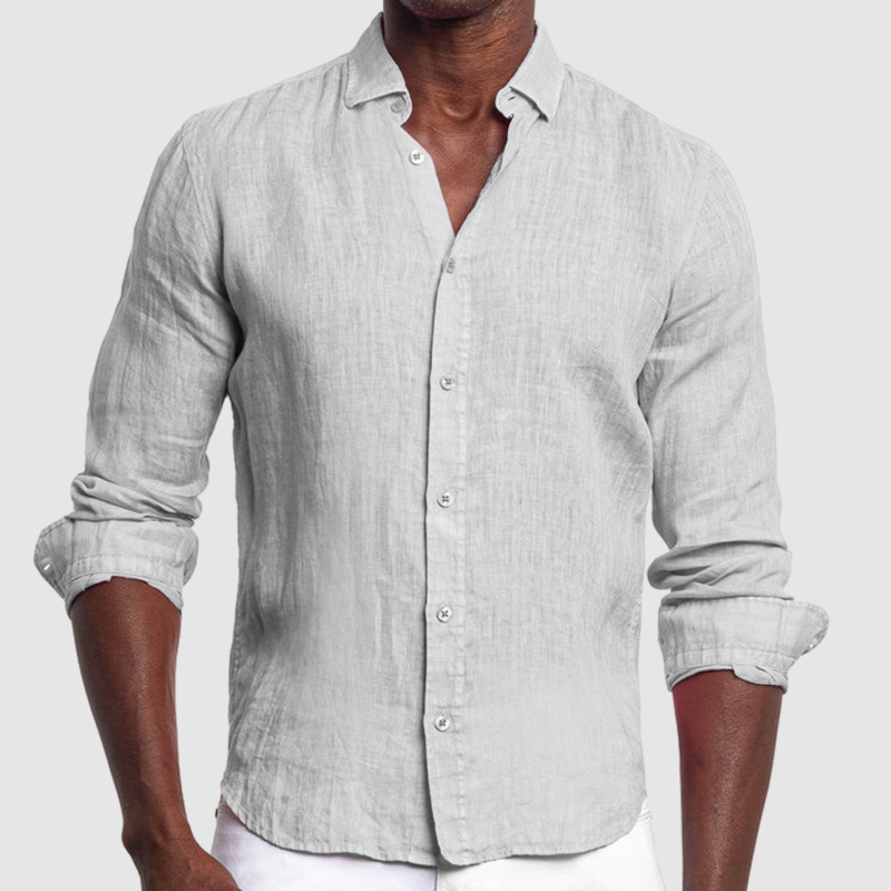 Chemise à manches longues vintage pour homme