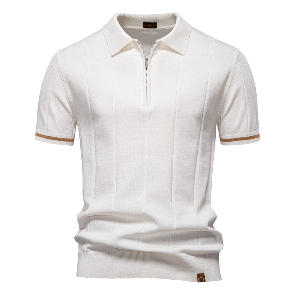 Polo tricot 2025 : business-casual col chemise pour homme
