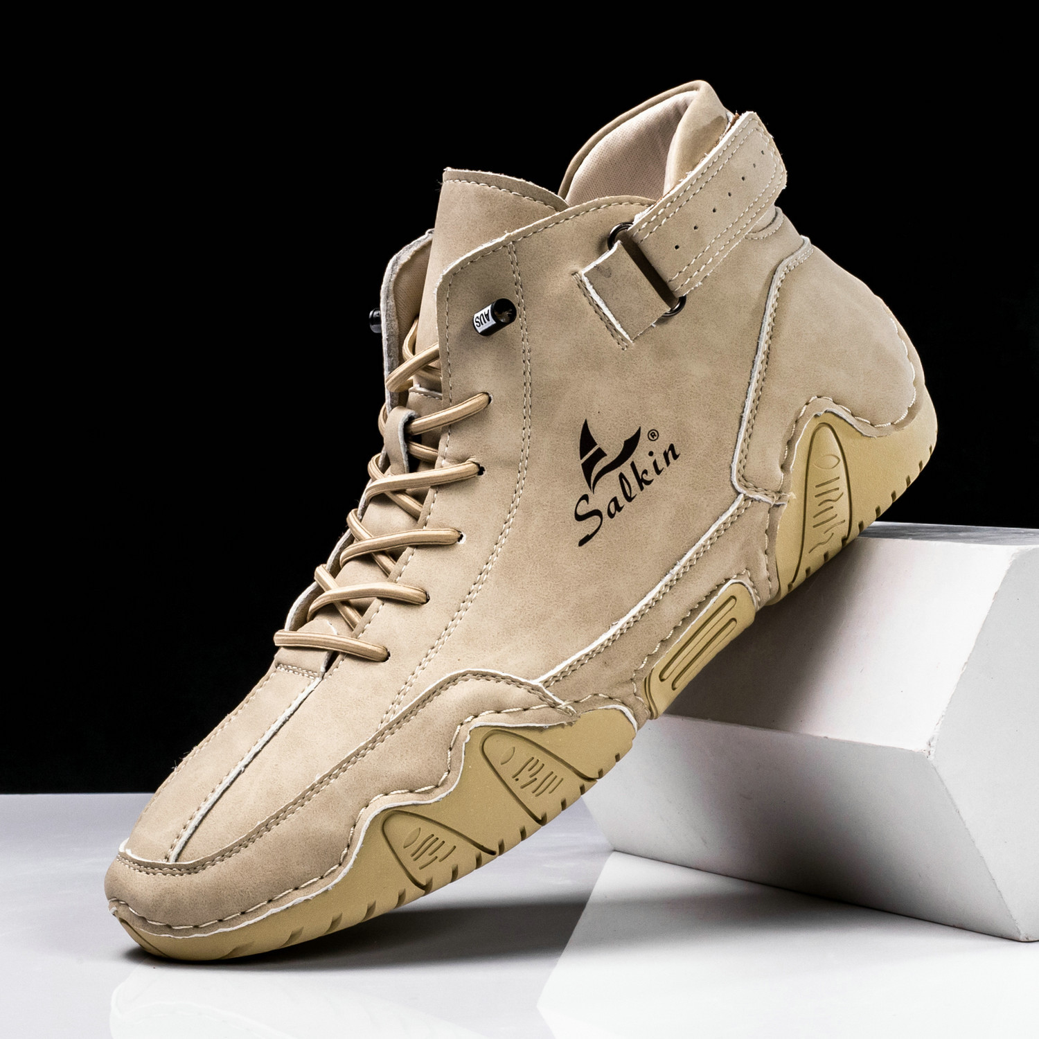 Chaussures de marche montantes imperméables Octopus pour hommes, à pied large