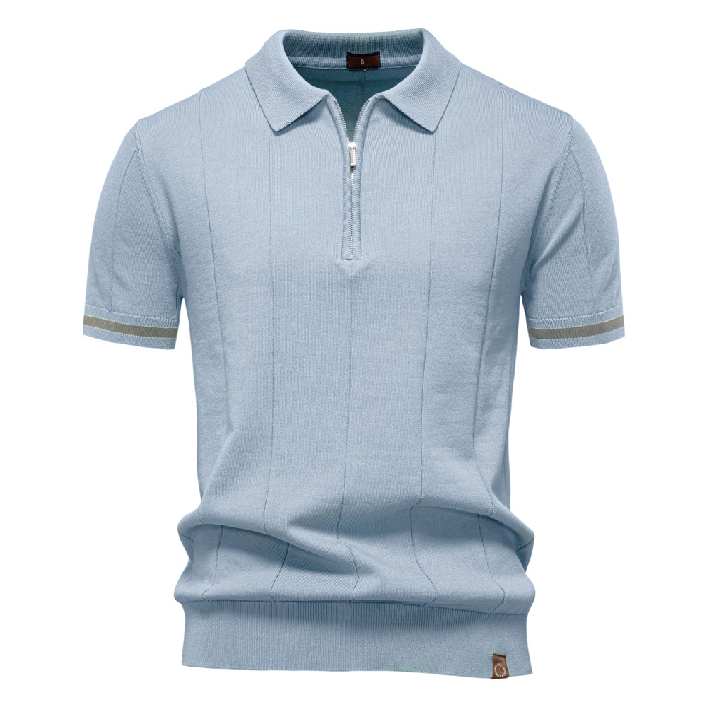 Polo tricot 2025 : business-casual col chemise pour homme