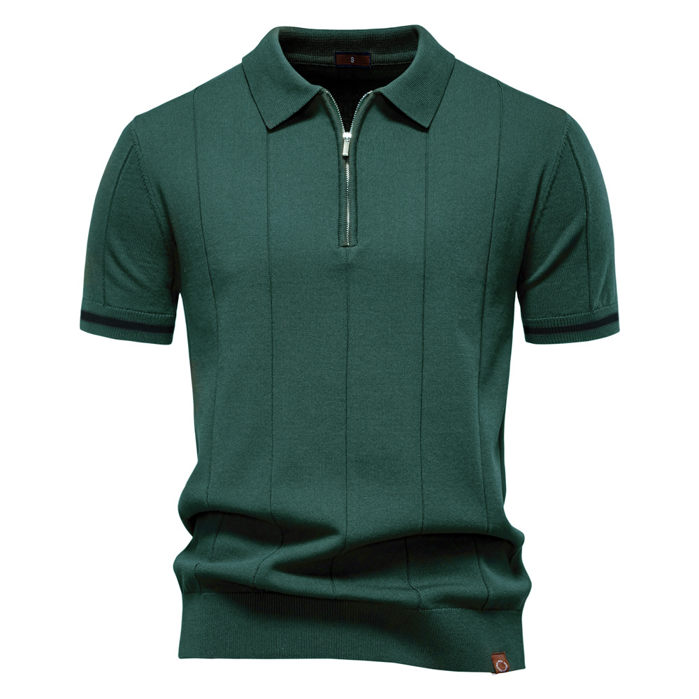Polo tricot 2025 : business-casual col chemise pour homme