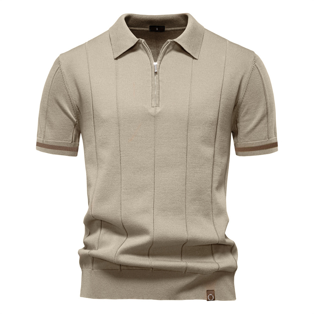 Polo tricot 2025 : business-casual col chemise pour homme