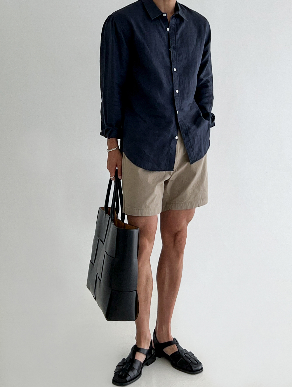 Chemise en lin unie simple pour l'été